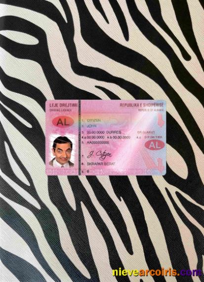 Albania driving license (2005-2015) photolook